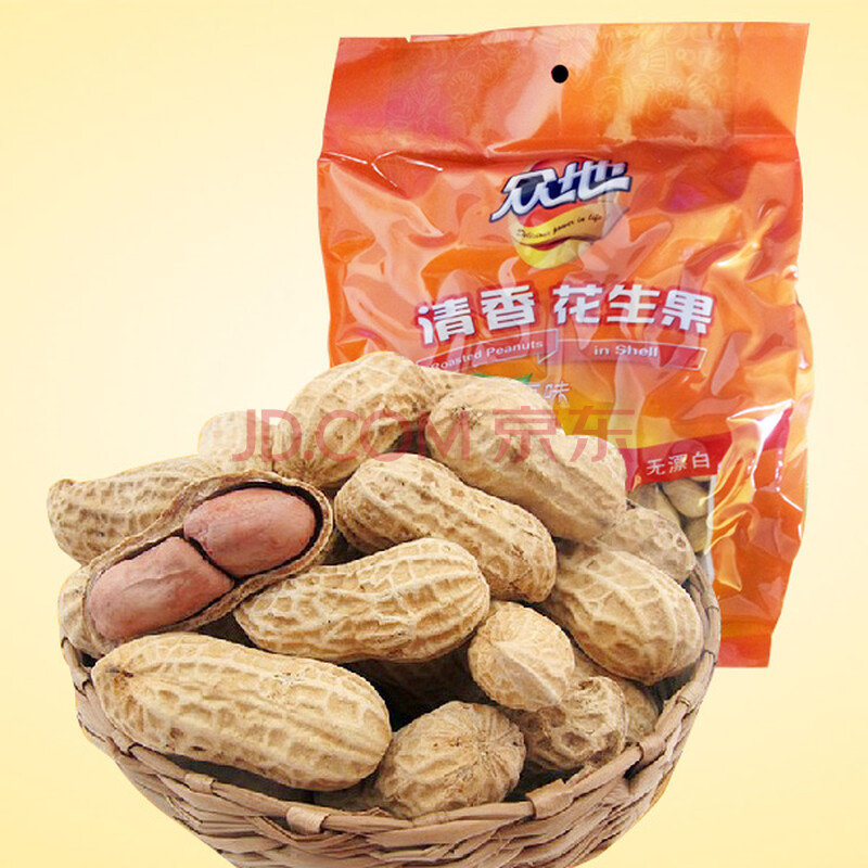 众地花生 清香花生果650g克 原味食品零食坚果