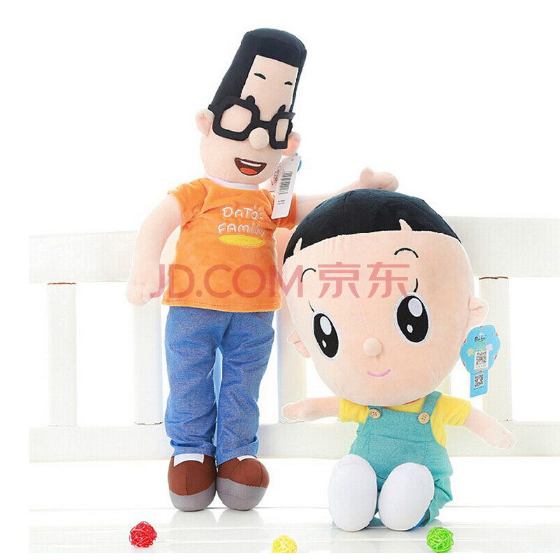 正版大头儿子毛绒玩具新款大头儿子和小头爸爸围裙布