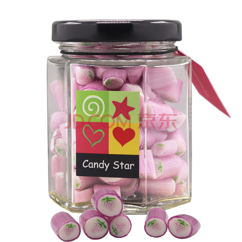 candy star lab 手工糖果 candy lab生日 情人节糖果礼物 六角瓶 葡萄