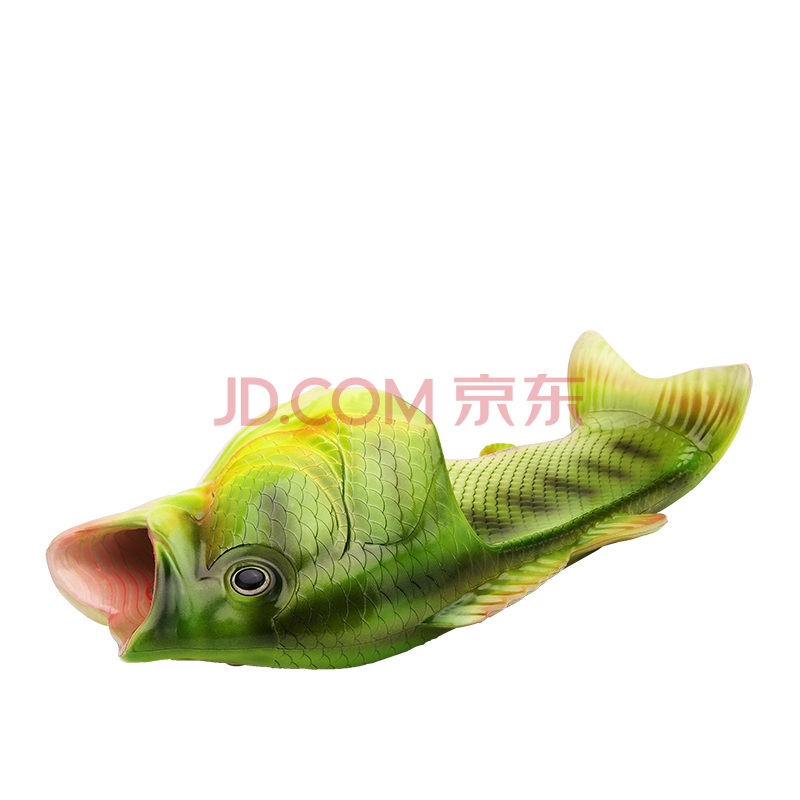 古索 运动男女创意鱼型拖鞋新品轻便透气托鞋亲子鞋休闲情侣鞋 绿色 37