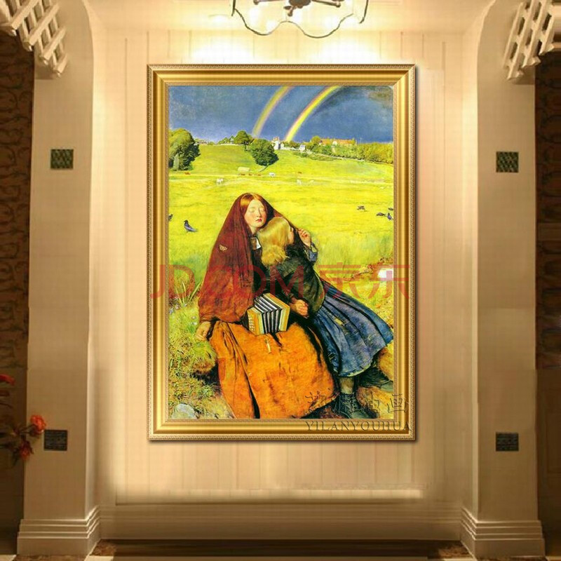 艺澜《盲女 》约翰.埃.密莱油画临摹复制品纯手绘世界