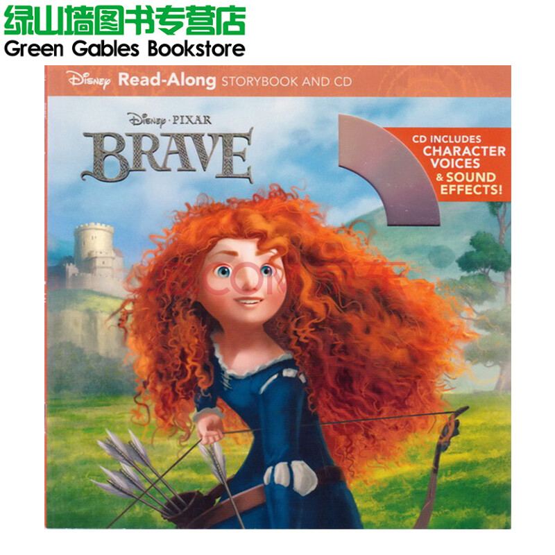 英文原版 勇敢传说 brave 迪士尼有声读物 disney read along附cd