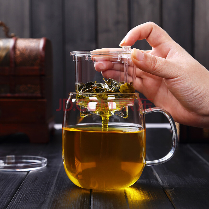 尚明(samadoyo) 玻璃茶杯绿茶红茶耐热玻璃杯功夫泡茶带过滤喝茶杯