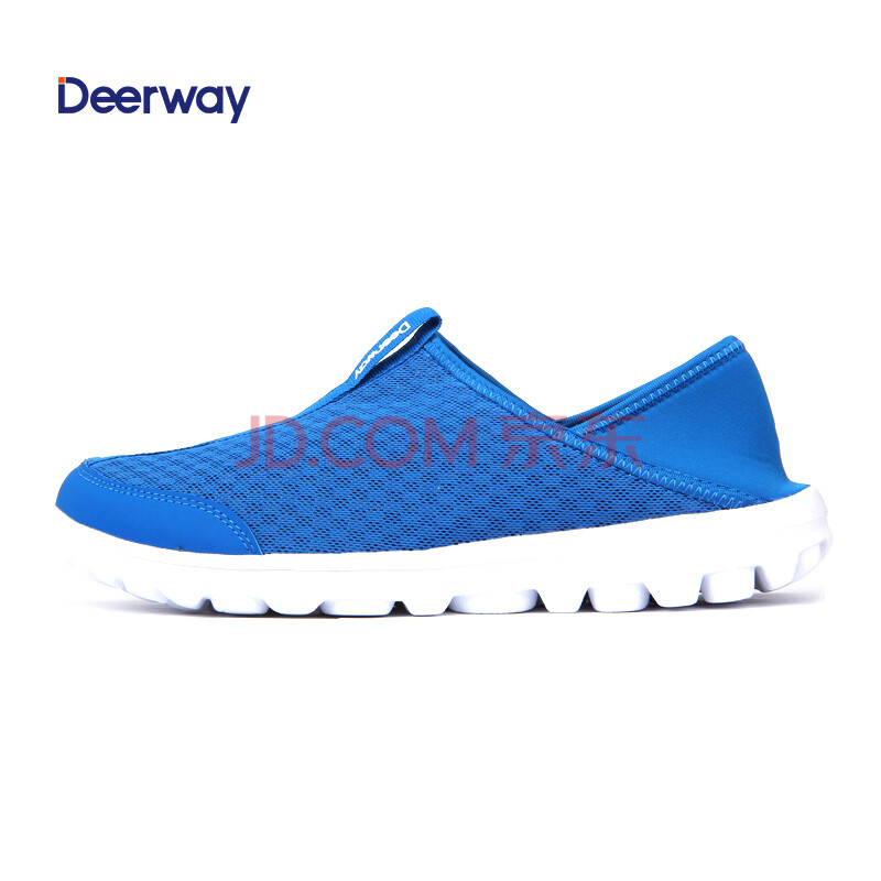 德尔惠 跑鞋2015年夏季新款男士轻便透气运动一脚蹬跑鞋22513565 海之