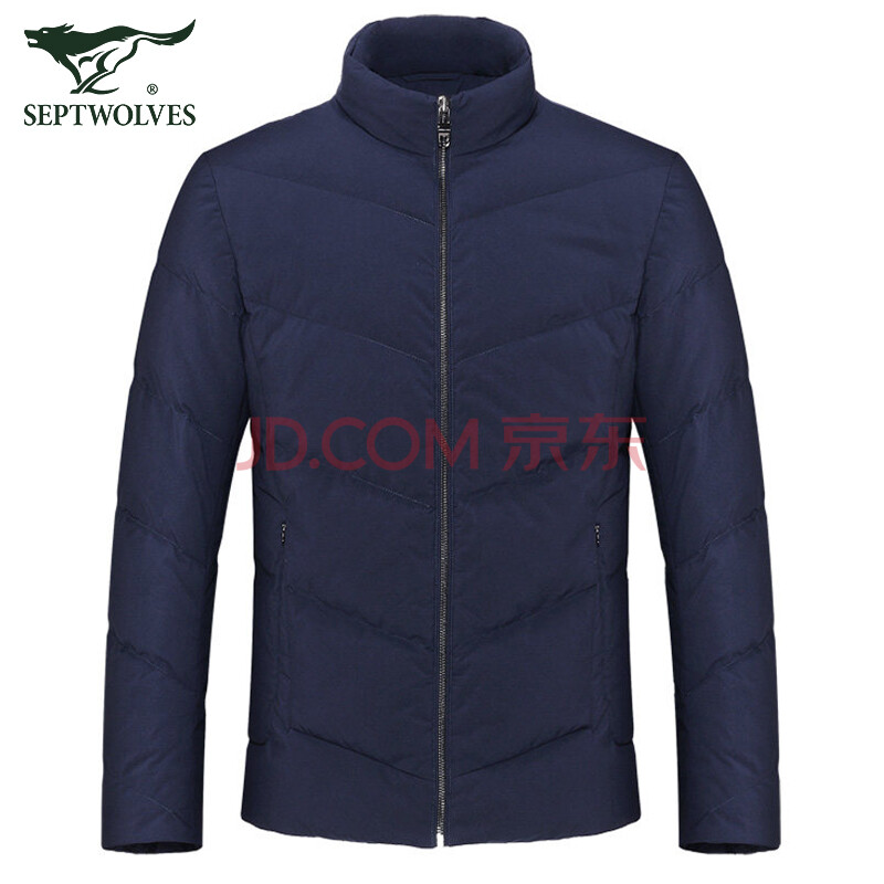【三防】七匹狼羽絨服 2017冬季新款中青年男士保暖羽絨外套男裝 102深藍色 190/104A/XXXXL