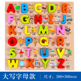 拼音字母教学用具早教数字拼图幼婴儿童益智手抓字母拼图板配对玩具