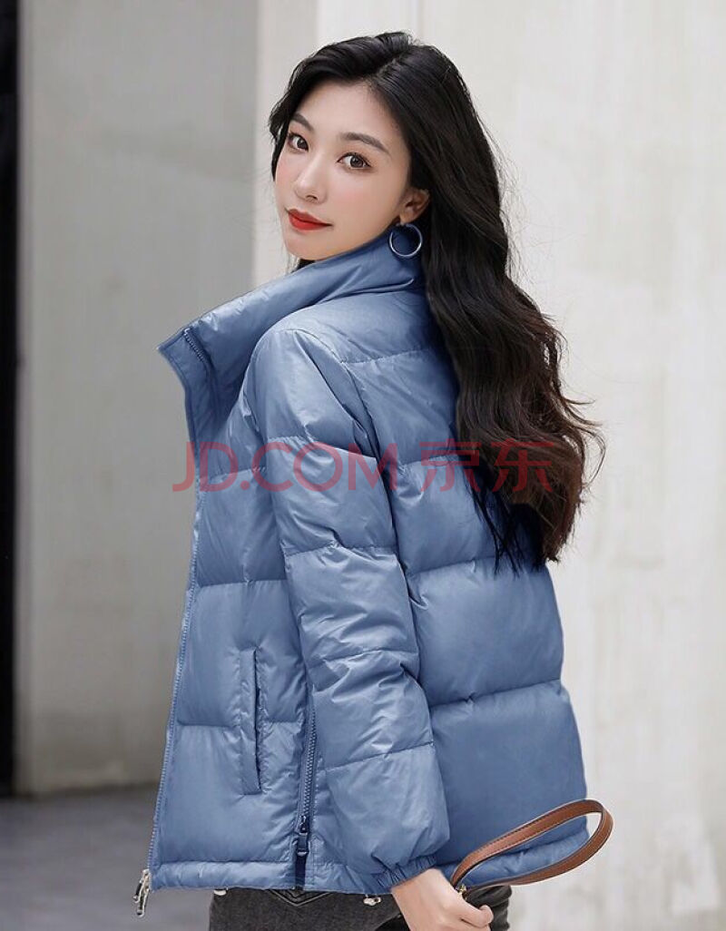 【反季特卖】雅鹿短款羽绒服2021秋冬季亮面女时尚立领百搭小短新款