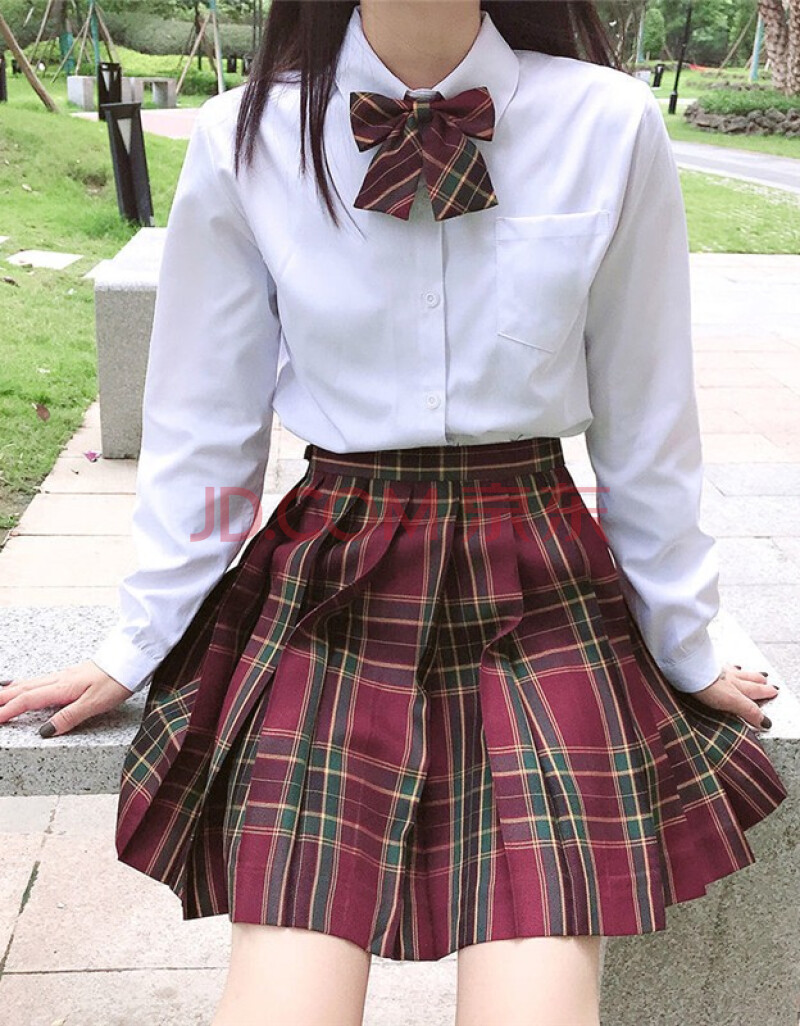 山楂树jk制服日系半身裙子格裙全套少女学生长袖衬衫班服百褶裙学院风