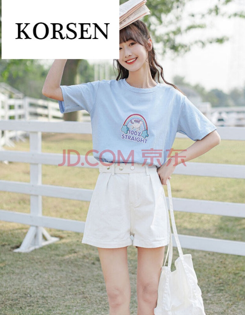 短裤套装女夏季2021年新款可盐可甜甜美酷两矮个子女学生女少女-扣森
