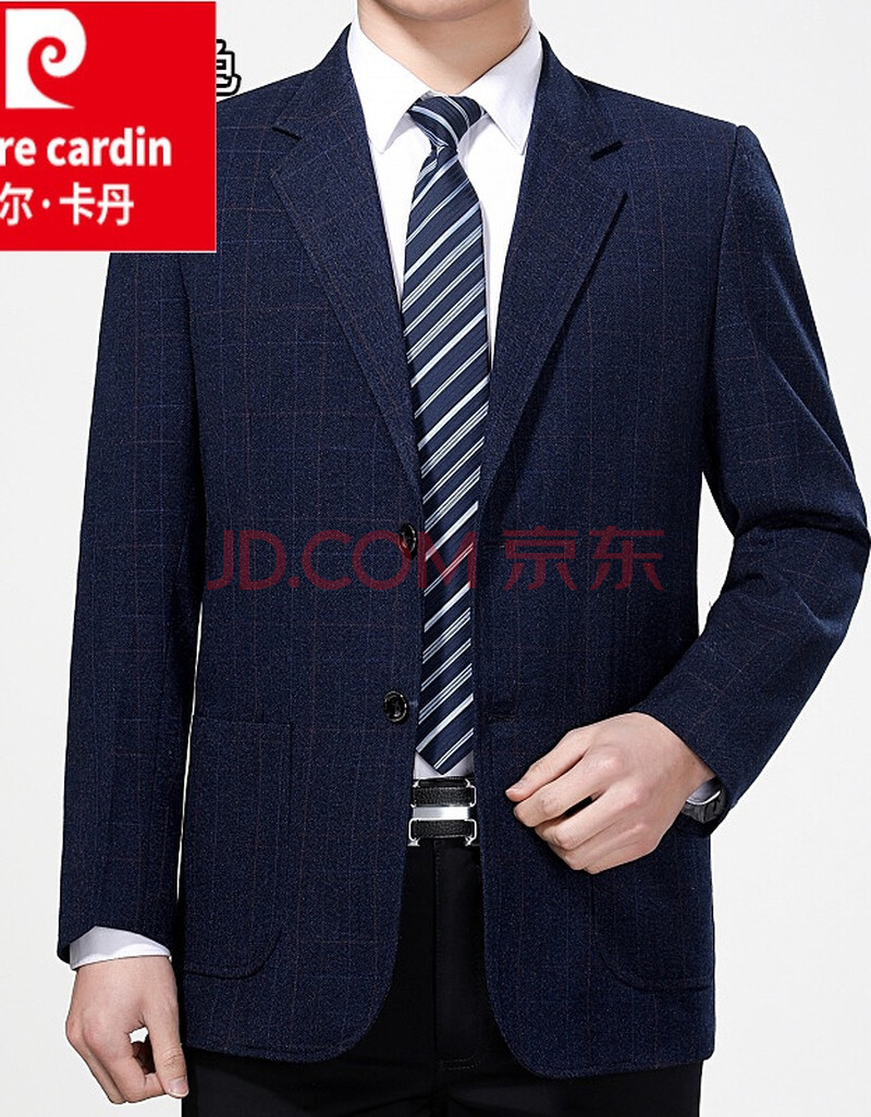 皮尔卡丹针新款春春装西服中年男士商务休闲男装单西装外套爸爸薄款