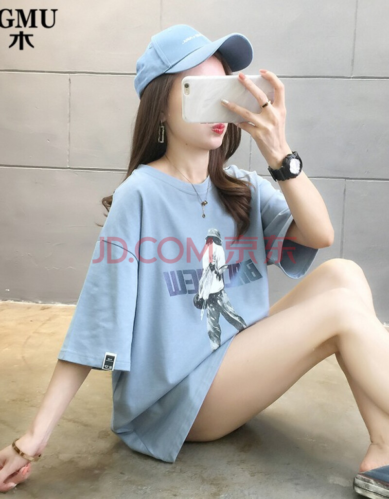 人物图片2021新图片,2021新年图片卡通人物 零木人物印花短袖t恤女夏季2021年新款潮牌ins港风宽松休闲半袖体恤上