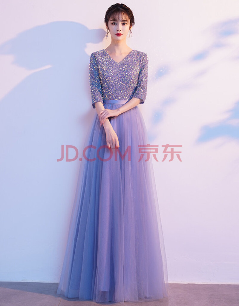 主持人毕业礼服女高中生初中生气质大合唱团演出服长裙学生服装指挥晚