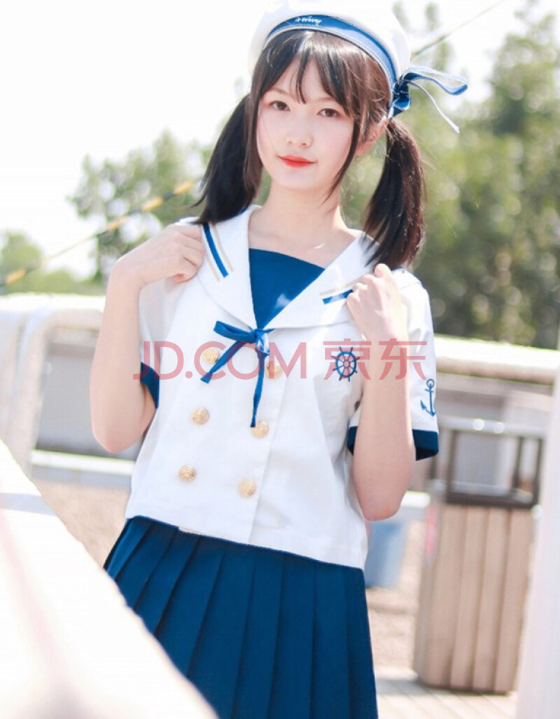 春夏季正统航海少女jk制服裙套装长袖短袖水手服日系女海军风中间服