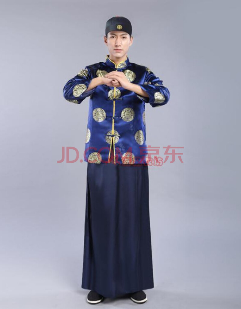 【d辰】地主服装财主马褂民国老爷古装演出服老人唐装
