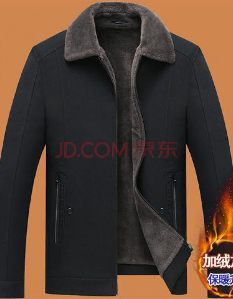 贤语中老年加绒加厚棉衣服男中年爸爸装冬季外套50岁夹克70岁爷爷上衣