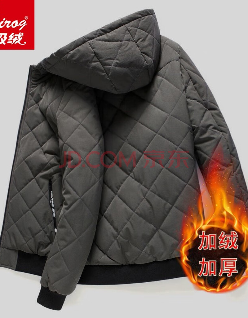 2021冬季新款潮流连帽棉服时尚保暖男士外套冬天衣服男装帅气抗寒棉袄