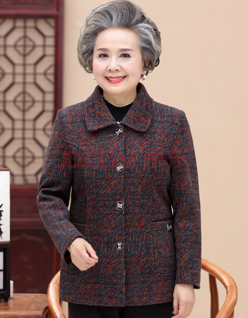 奶奶装冬装外套妈妈加绒加厚60-70-80岁老太太中老年人秋棉衣服女