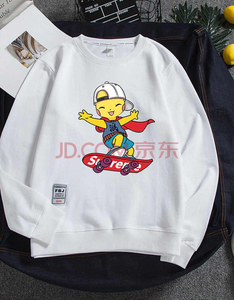 nike耐克官方同款日系潮牌圆领卫衣男学生皮卡丘联名男女情侣薄款潮流