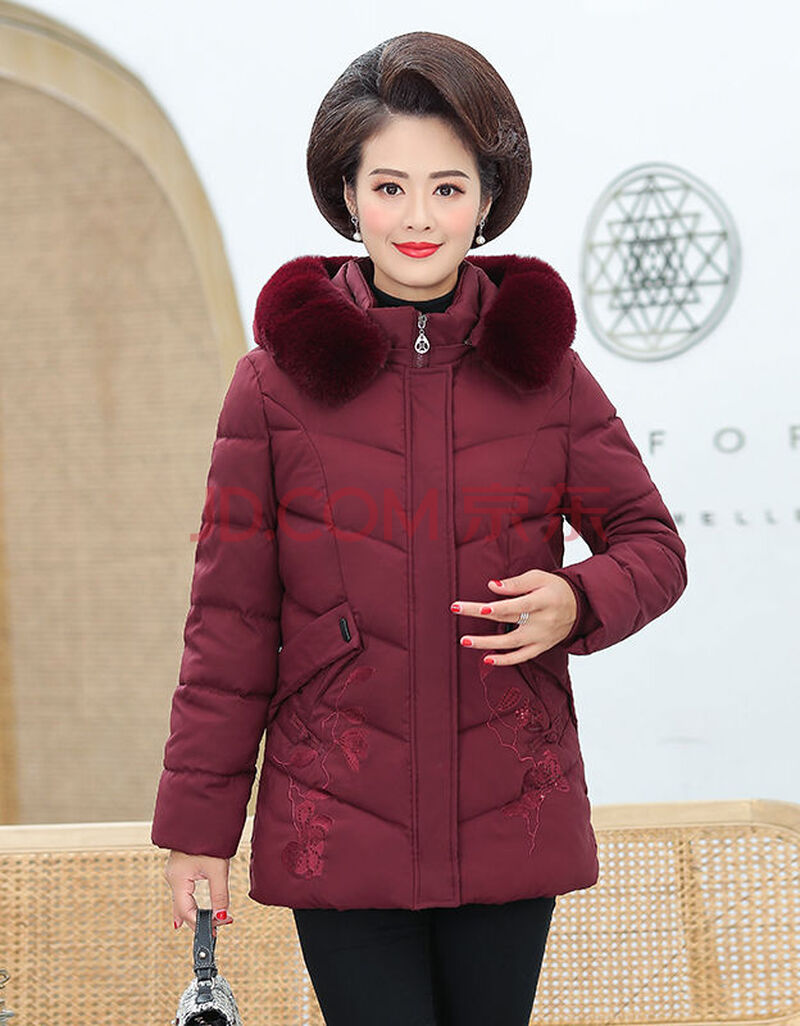 2019新款中老年女装冬装棉服外套中年妈妈装棉衣中长款洋气加厚奶奶