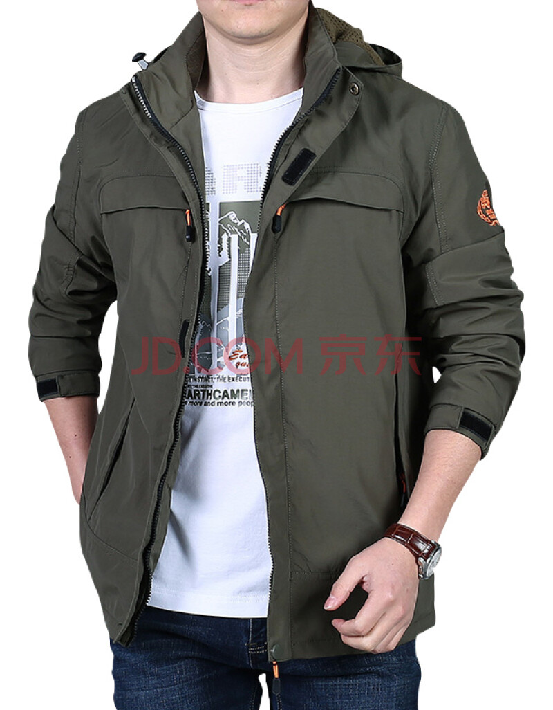 【品牌精选】2019新款冲锋衣男士外套秋季上衣服夹克男秋冬季爸爸休闲