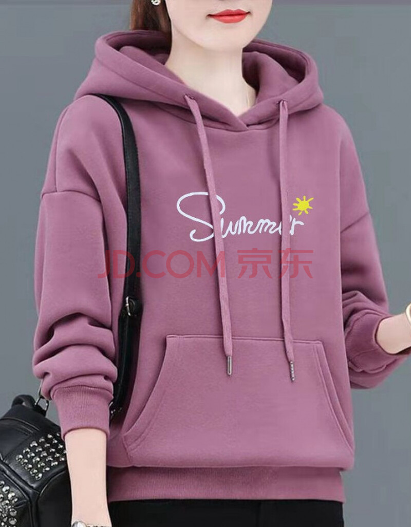 恒源祥同款冬季保暖卫衣加绒加厚女衫连帽卫衣印花显瘦宽松百搭上衣21