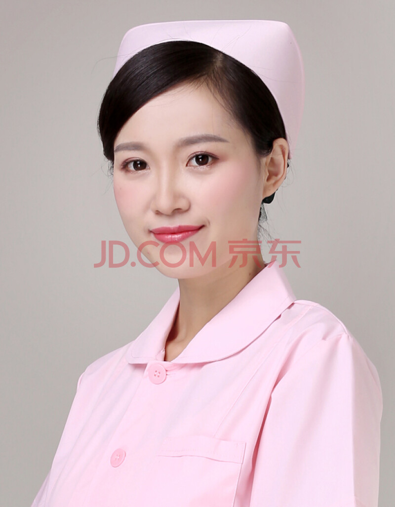 2019春秋护士帽白色加厚护士服套装女粉红加杠护士燕尾帽子护士帽白色