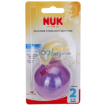 NUK星光高级盒装硅胶安抚奶嘴(2号 6-18个月) 颜色随机 40.735.713