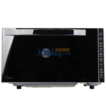 美的（midea）EG923KX1-NSH 平板23升时尚纳米银下拉门智能蒸立方 微波炉 银色