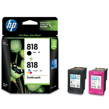 惠普（HP）CN068AA 818黑彩墨盒套装（适用HP Deskjet D1668 D2568 D2668 D5568 F4238）
