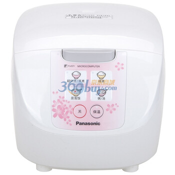 松下（Panasonic）电饭煲 SR-DF181-P 樱花粉色 4.8L远红外黑锅 一键通操作模式 操作面斜面设计