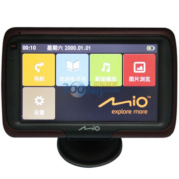 宇达电通（Mio）乐游S503M 车载GPS导航仪 (红黑色)