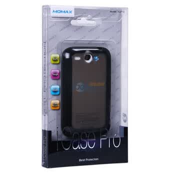 摩米士（momax）HTC A3366 Wildfire 野火 G8软硬双色保护套（实色黑边+透明黑底）附送 防油磨砂保护膜