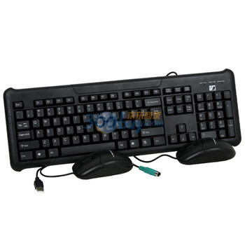 雅狐（YAFOX）D1300 P+P套件 黑色（键盘和鼠标都是P口）