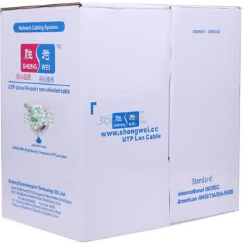 胜为工程级超五类无氧铜非屏蔽八芯双绞网线 305米/箱 （品牌推广，京东特供，底价促销）