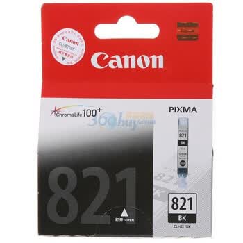 佳能（Canon）CLI-821BK 黑色墨盒（适用于PIXMA iP4680 3680 4760 MP545 558 568 638 648 MX868）