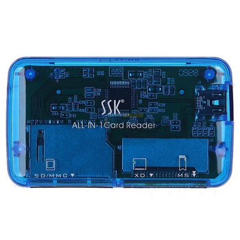 SSK飚王水晶系列ALL IN ONE读卡器SCRM022(蓝色)