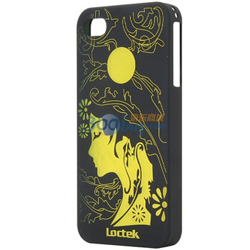 乐歌（Loctek）PHC412-YLW iphone4/4s镭雕月光女神图案超薄保护背壳 黄色（适用于iphone4/iphone4s）