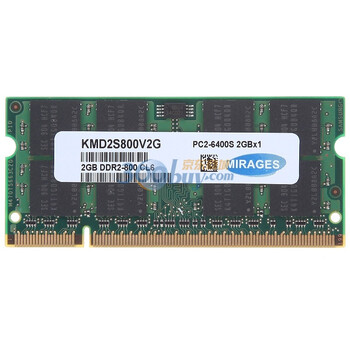 幻影金条（MIRAGES）DDR2 800 2G 笔记本内存(KMD2S800V2G)