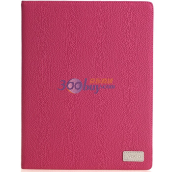 悠果（YOGO）Omnibook ipad2 三角度可调节支架式真皮保护套 粉红