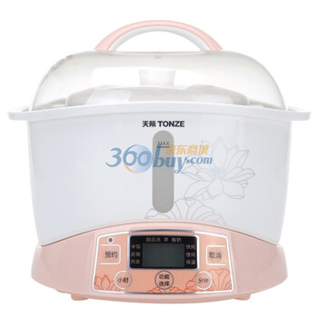天际（TONZE）GSD–W112D 微电脑电炖盅 单胆 1.2升 100W 隔水炖煮营养更美味（粉色）