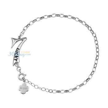 lux-women925银手链幸运7天（附擦银布）