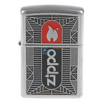 ZIPPO打火机ZIPPO商标红与黑24830