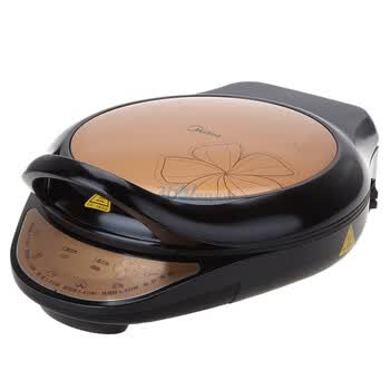 美的（midea)PH321 炫彩系列 煎烤机 电饼铛 烤盘规格32CM 电源线收藏设计 上盘回油结构 180度可摊平结构