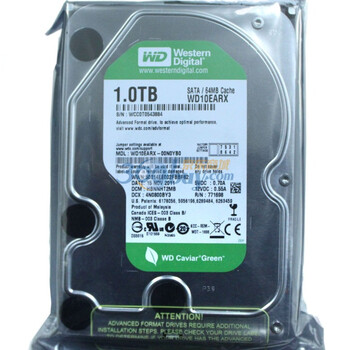 西部数据（Western Digital）绿盘 1TB WD10EARX SATA 6Gb/s 64M 台式机硬盘