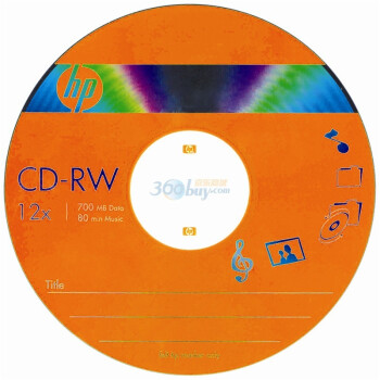 惠普（HP）CD-RW 12速 700MB 单片盒装 刻录盘