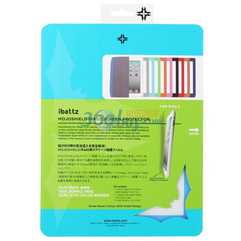 艾贝斯 (iBattz) （IB-MJS-IP2-BLU）iPad2魔力屏幕贴（蓝色）适用于iPad2