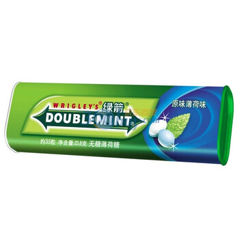 绿箭无糖薄荷糖原味薄荷口味35粒金属瓶装23.8g
