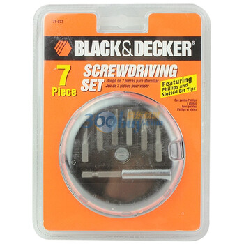 百得(black decker）71-077G-QU 7支装螺丝批头