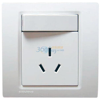 西门子（SIEMENS）灵动带单控开关10A三极插座 5UB07331NC1 （雅白色）