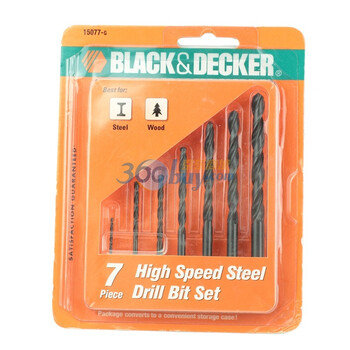 百得(black decker）15077G 7支套装麻花钻头